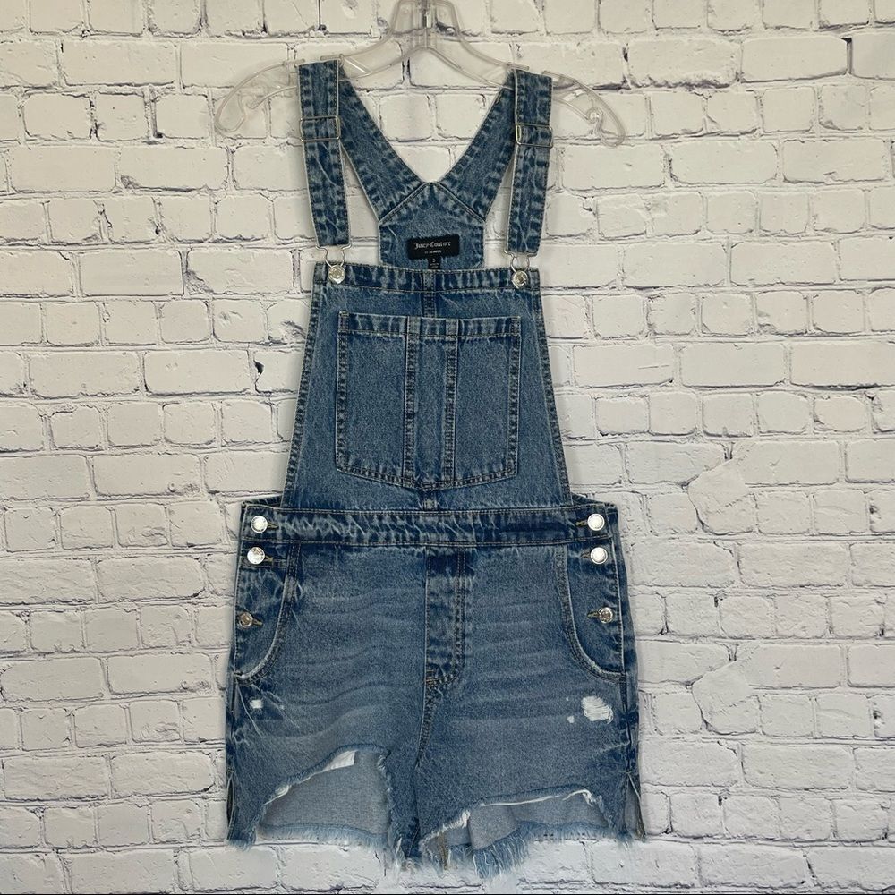 Juicy Couture Distressed Shortalls